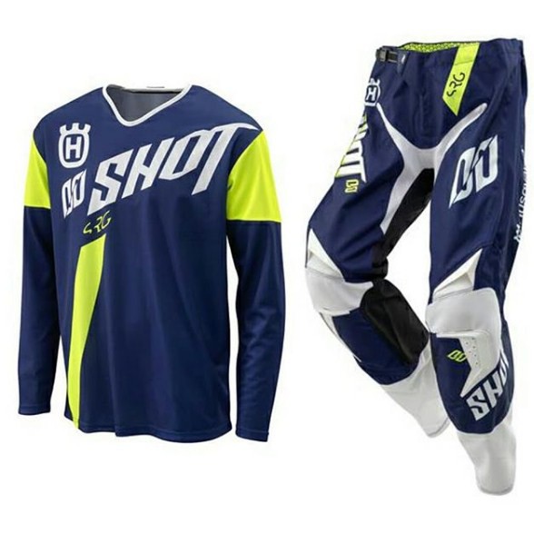 Jersey set custom trail adventure cross shot biru husqvarna