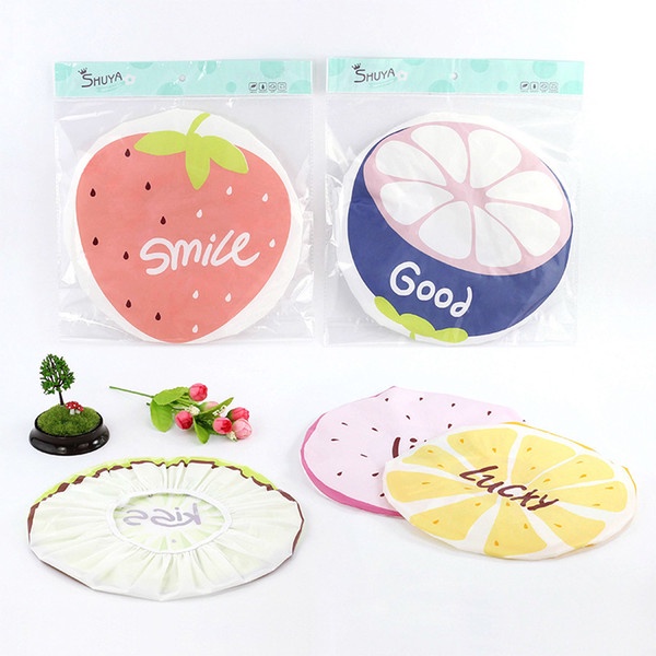 Shower Cap Topi Mandi Topi Keramas Karakter Buah Fruits Penutup Kepala Strawberry Kiwi Watermelon