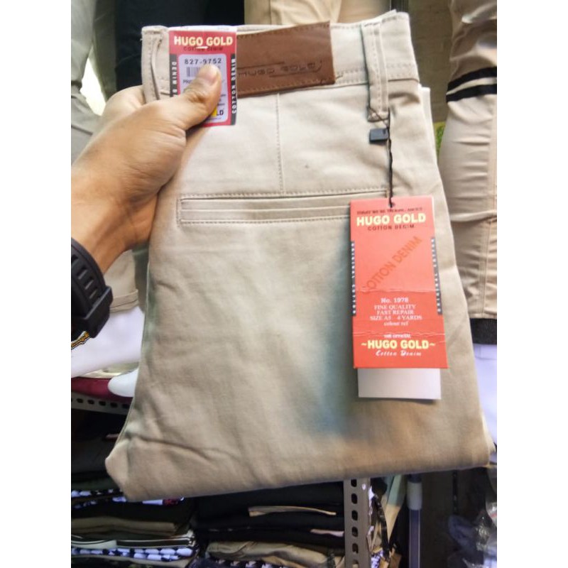 COD chinos HUGO GOLD slimfit premium series-chinos pria-celana HUGO GOLD original-celana panjang