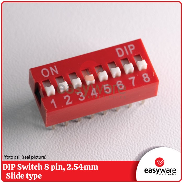 DIP SWITCH 8 PIN DIP SWITCH SLIDE 2X8PIN 2.54 MM