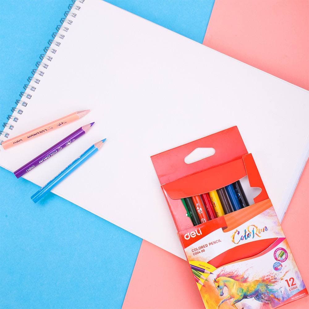 JT - Deli EC00400 School Color Pencil Pensil Warna Mini color pencil 12 color