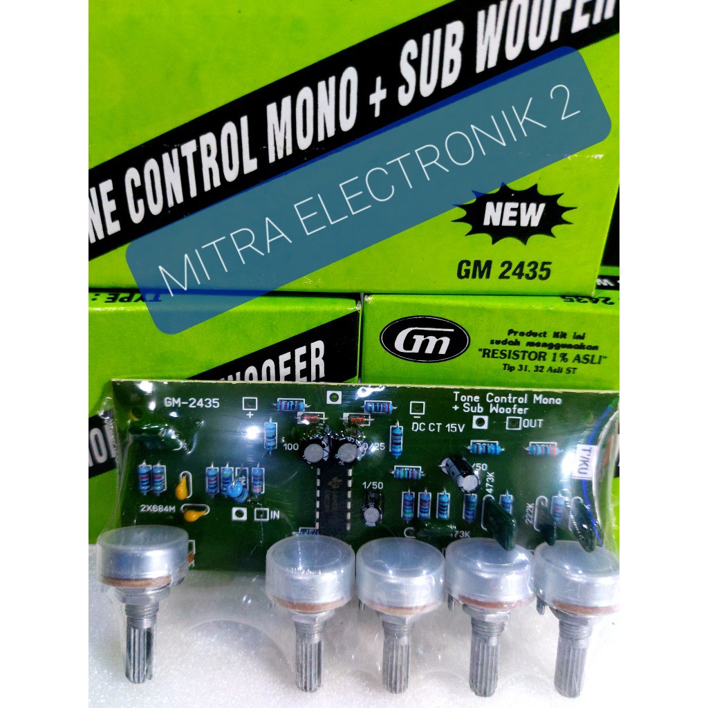 RAKITAN AMPLIFIER KIT TUNE/TONE CONTROL MONO PLUS MIDDLE PLUS SUB WOFFER NEW GM 2435