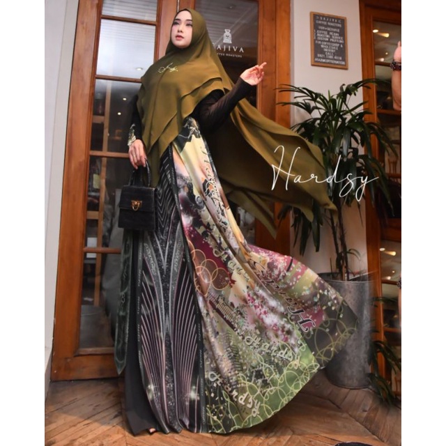 Savina Syar’i Ori by Hardsy Syalmadina / Gamis Set Syar’i / Gamis Pesta Mewah / Dress Muslimah Branded / Baju Syari Terbaru / Gamis Syari Terbaru / Fashion Muslimah Branded-2