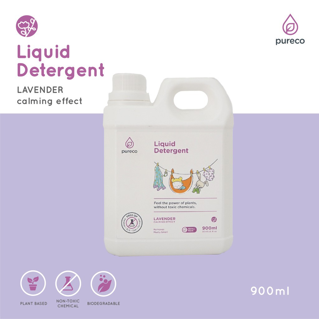 PURECO - LIQUID REFILL 900 ML - DETERGEN SOFTENER DISH SOAP VEGE WASH HAND SOAP SANITIZER CLEANER