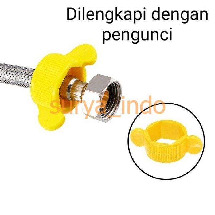 SELANG FLEKSIBEL FLEXIBLE 40 CM PANAS DINGIN WATER HEATER KLOSET SINK