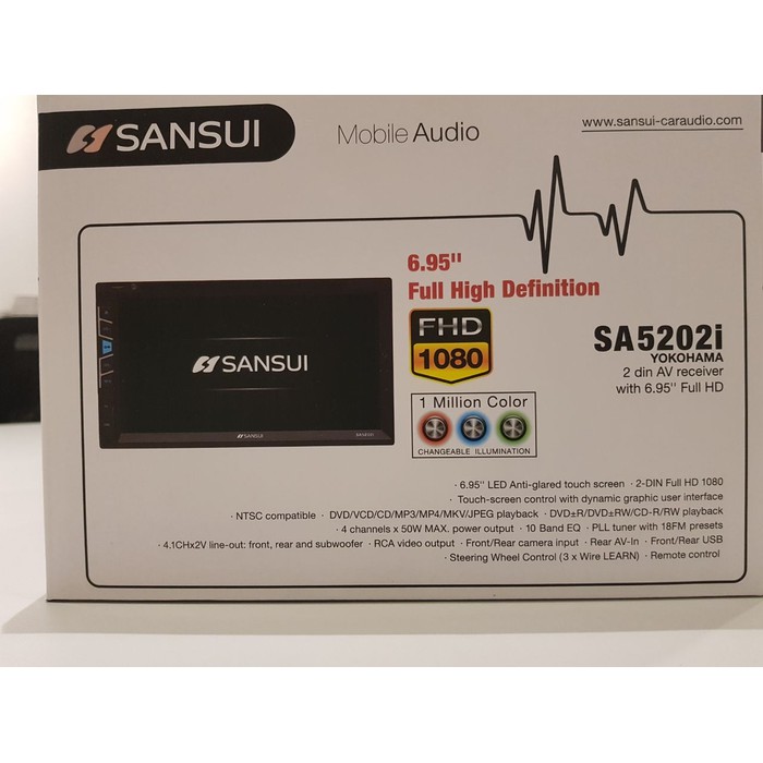 DOUBLEDIN HEADUNIT SANSUI SA 5202I XM G-37 YOKOHAMA TOKYO SAPPORO OSAKA