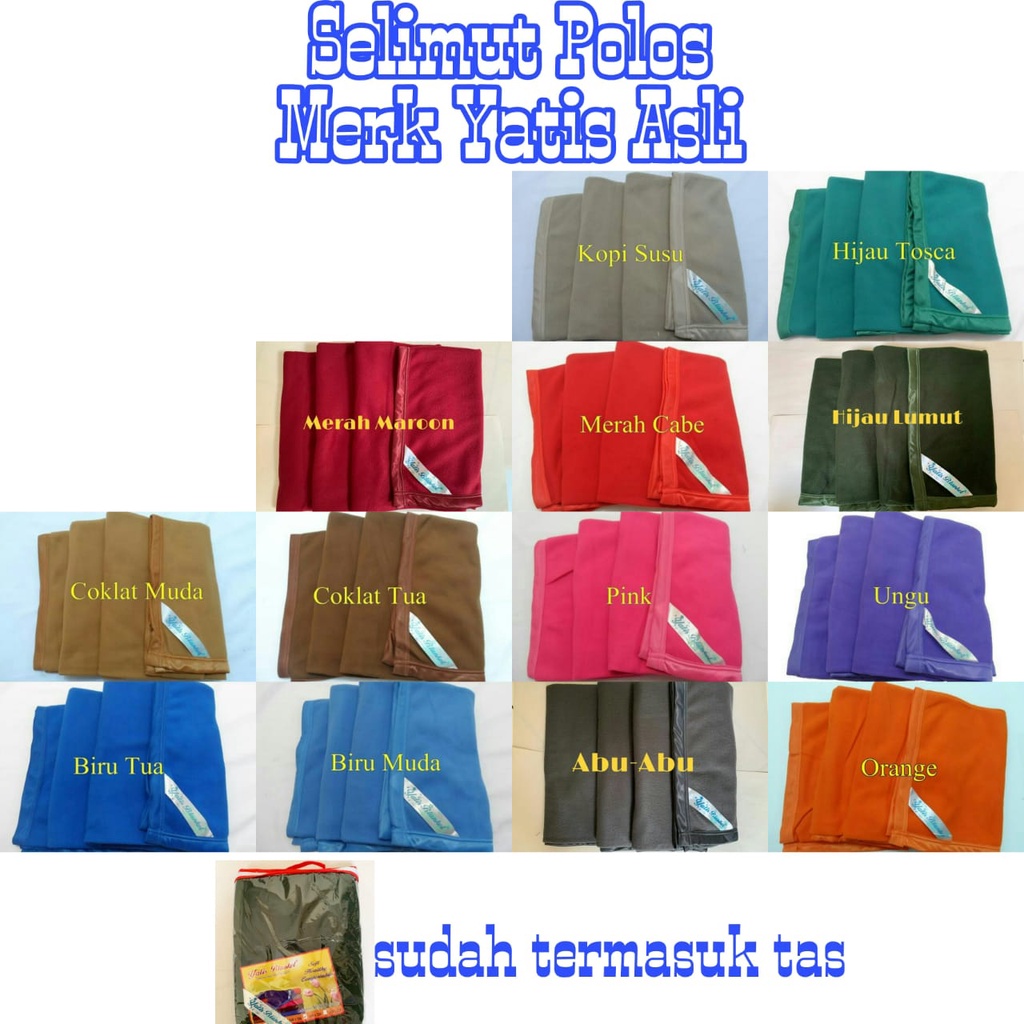 Selimut Polos Hotel Penginapan Merk Yatis