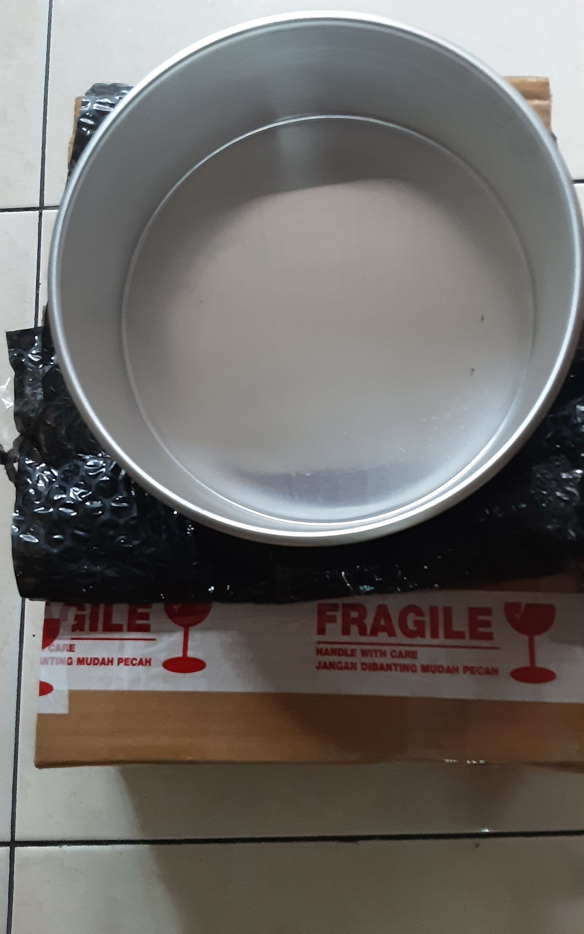 Loyang Bulat 20cm Tanpa Sambungan Tinggi 7cm Bahan Tebal Round Pan 20 Cm Bagus Cake Puding 7