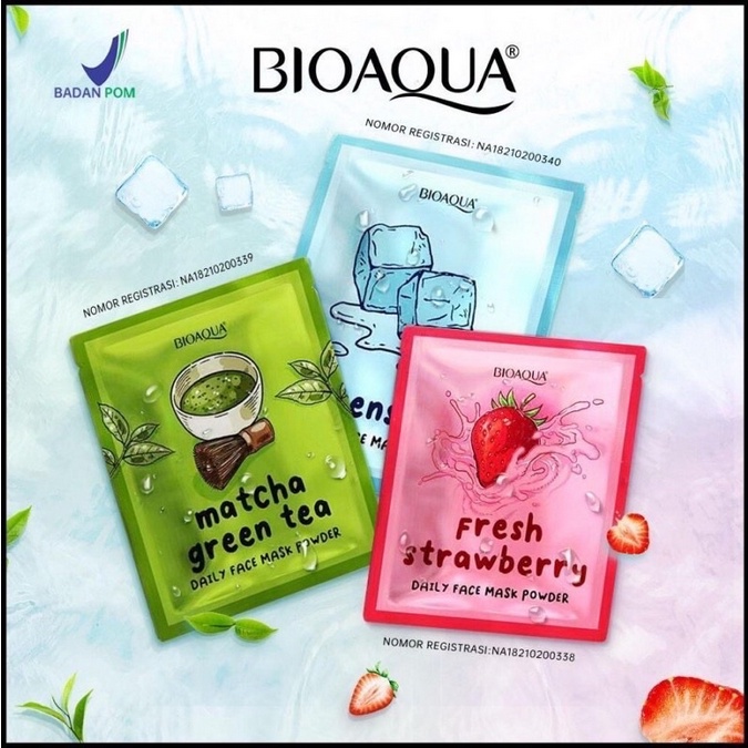 BIOAQUA Daily Face Mask Powder | ❤ jselectiv ❤ Masker Bubuk BIOAQUA ORI✔️BPOM✔️MURAH✔️COD✔️