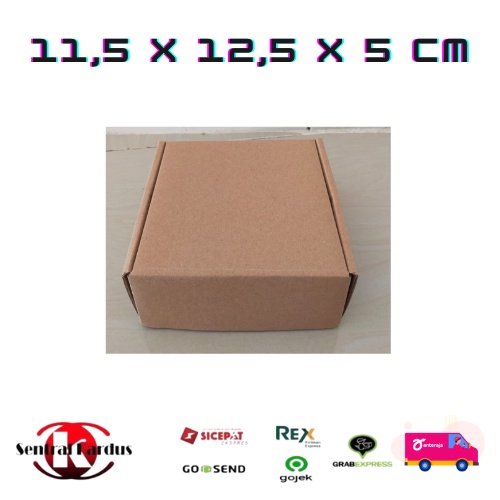

Kardus Die Cut (10pcs) Pizza Kecil 11,5x12,5x5cm Single Wall, Polos Kecil Diecut Box Aksesoris dll