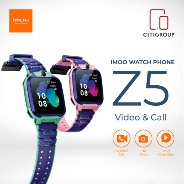 Imoo Watch Phone Z5 Original - HD Video Call / Jam Anak Pintar / Garansi Resmi