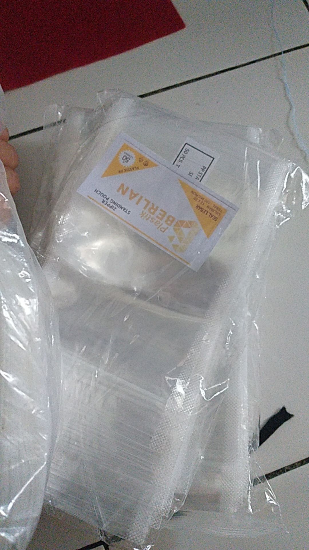 Plastik Klip Kemasan Berdiri Standing Pouch Double Seal Snack 10 X 17,6 Cm Isi 100