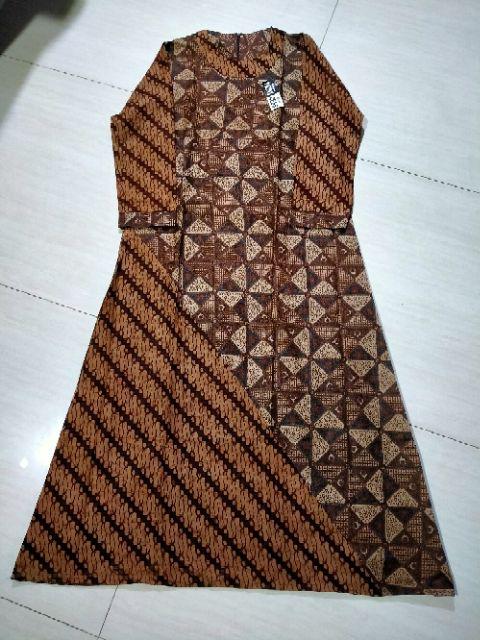 Gamis Batik Kombi Genes #2 Batik Wanita Baatik Muslim Seragam Batik Katun Solo Batik Cewek Cantik