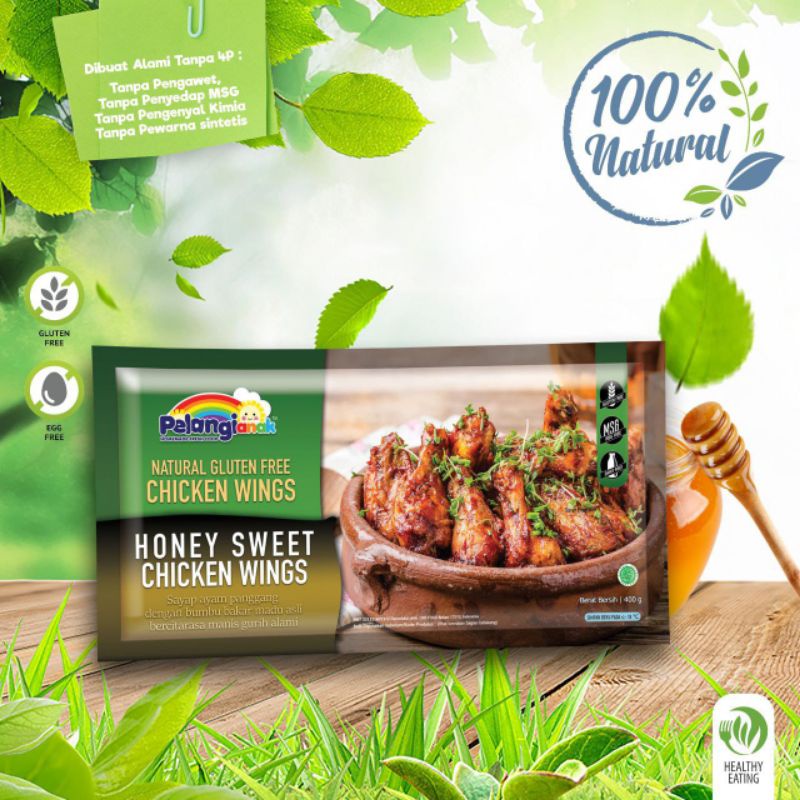 

CHICKEN WINGS HONEY PELANGI FOOD HALAL MUI NON MSG NON PENGAWET GLUTEN FREE