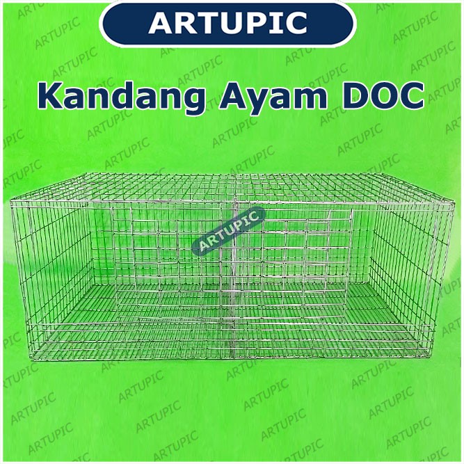 KANDANG AYAM KECIL DOC PULLET BATERAI KAWAT GALVANISE KANDANG ANAK AYAM 100x50x40cm 2 pintu