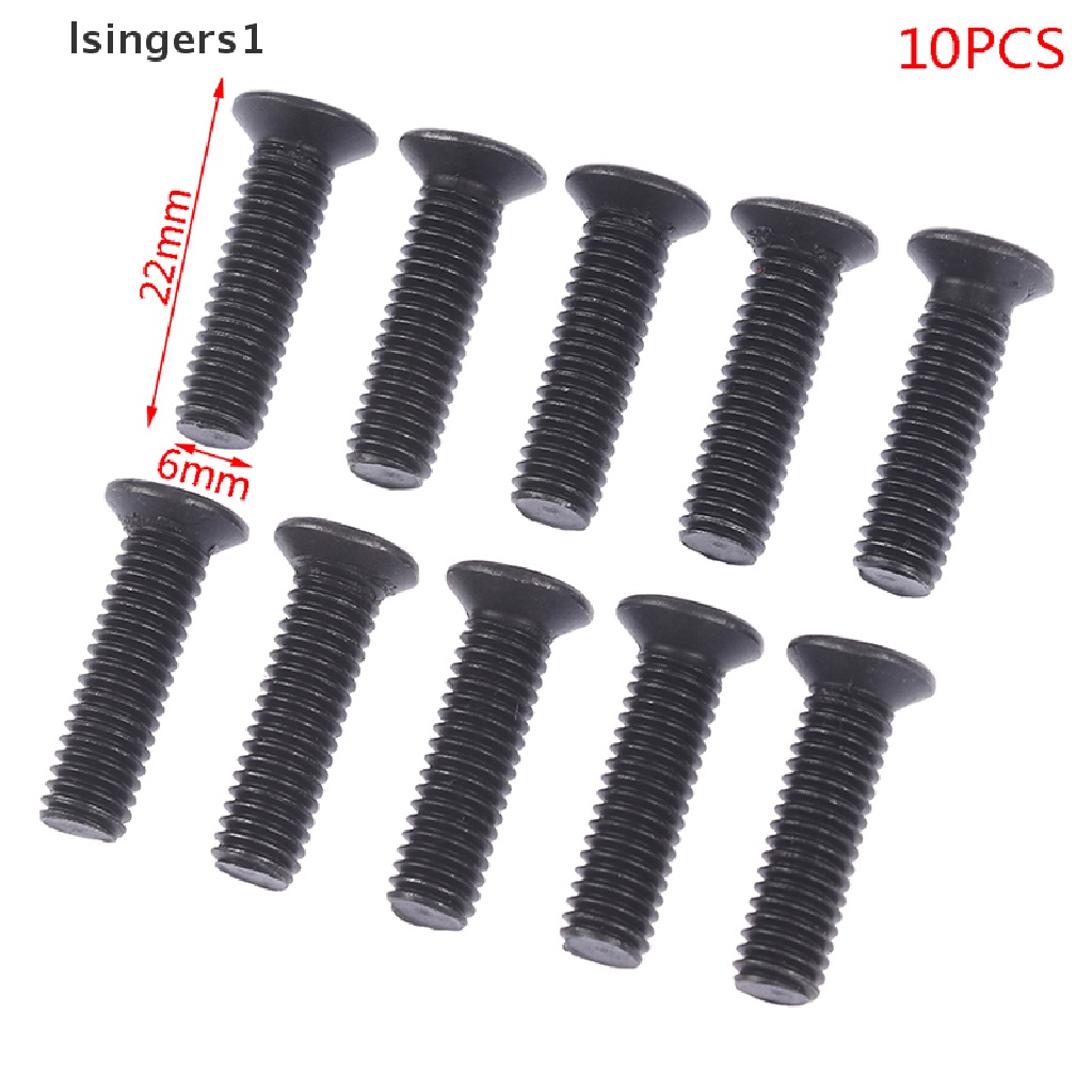 (lsingers1) 10pcs Sekrup M6X22 Tangan Kiri Untuk Bor 1 / 2 &quot;UNF