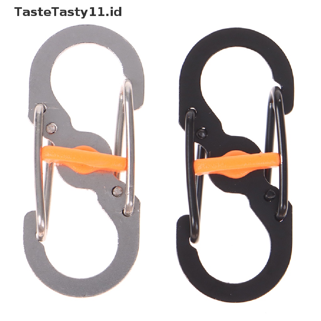 Tastetasty Carabiner Bentuk Angka 8 Dengan Kunci S Untuk Camping / Outdoor