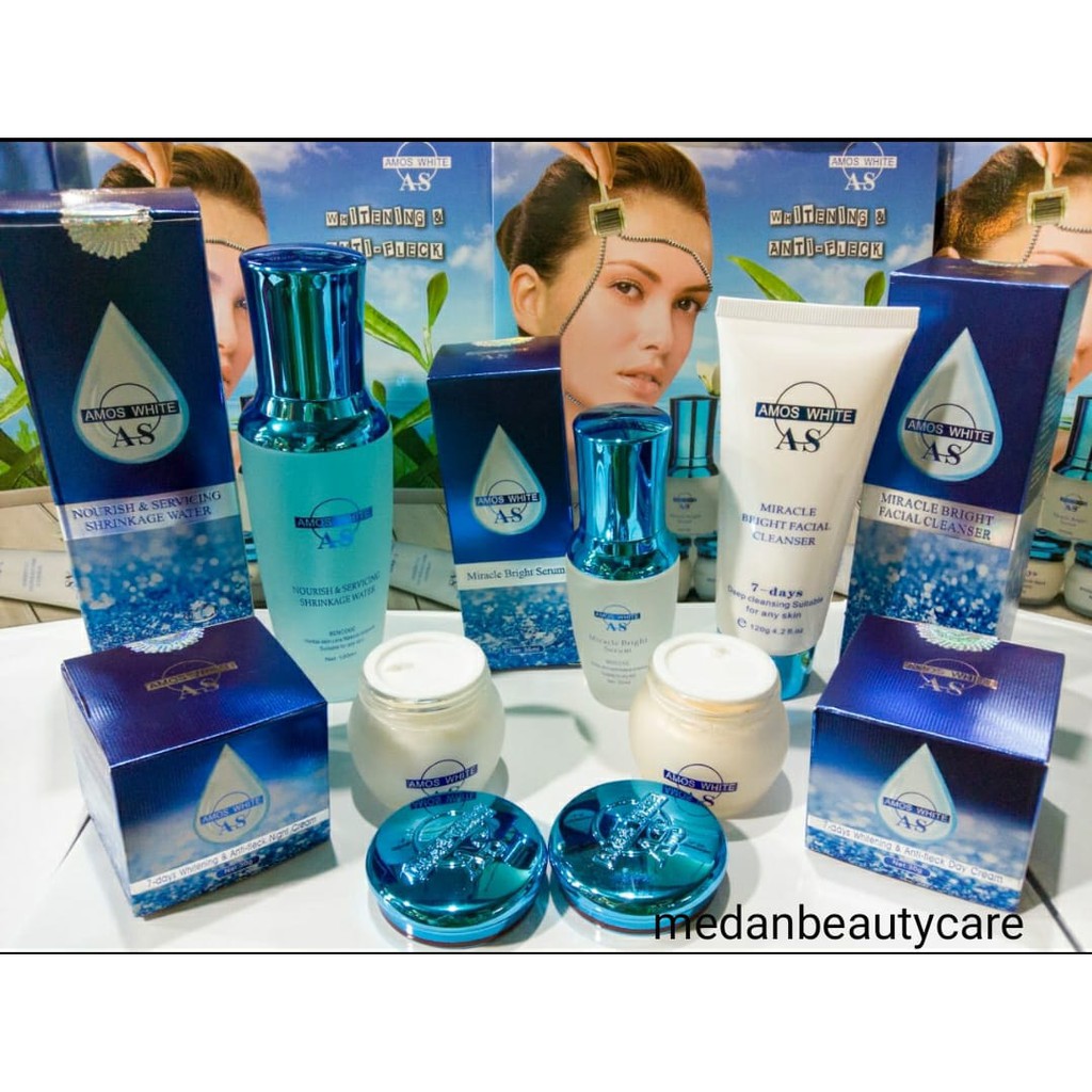 PAKET NEW AMOS WHITE 5 IN 1 SKIN CARE