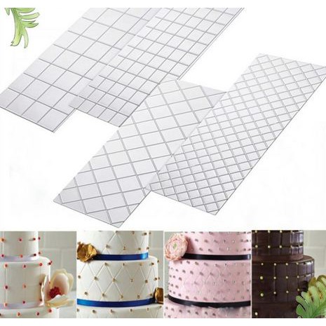 Impression Mat - Plastik Embossing Fondant Geometrik