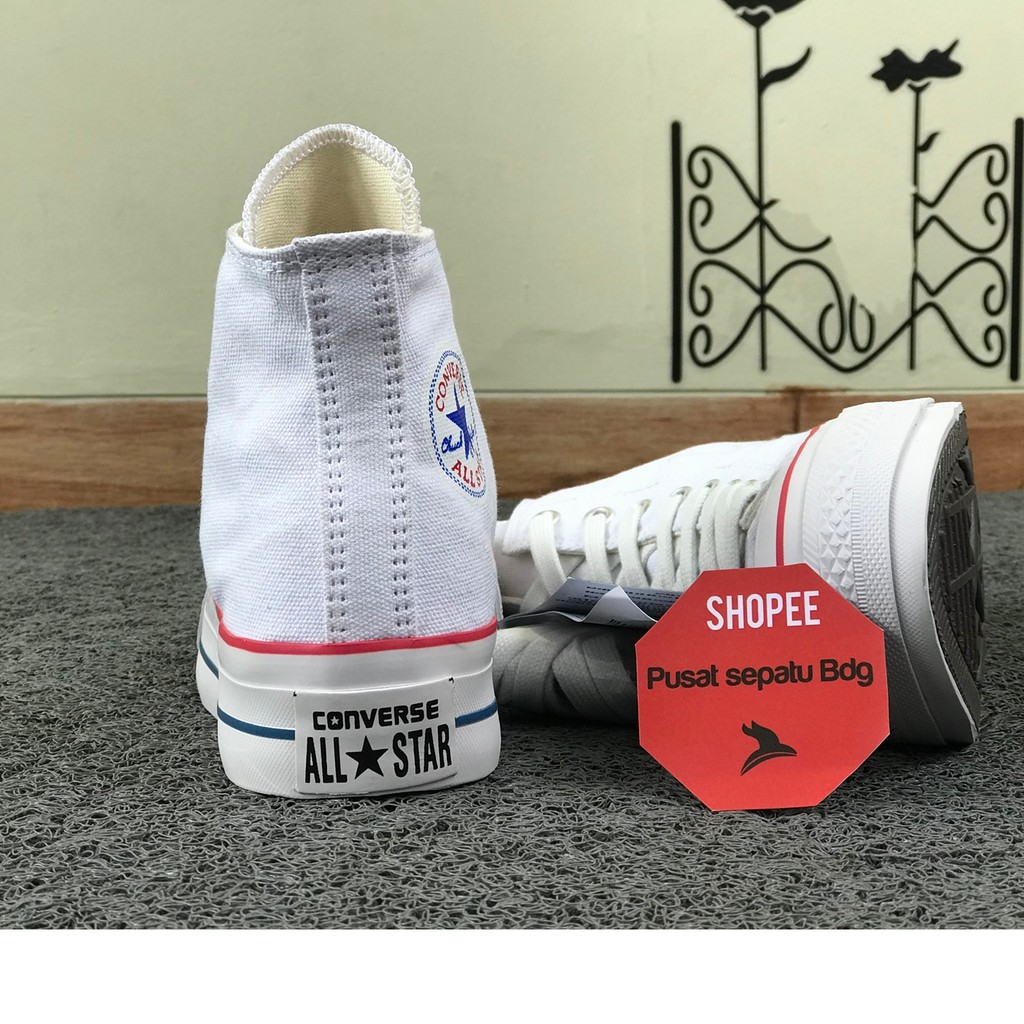 Sepatu Converse Platform High Full White