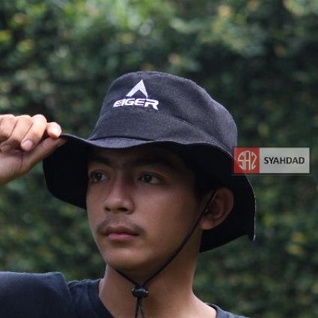 Topi rimba arei pria wanita outdoor topi gunung hiking tali distro