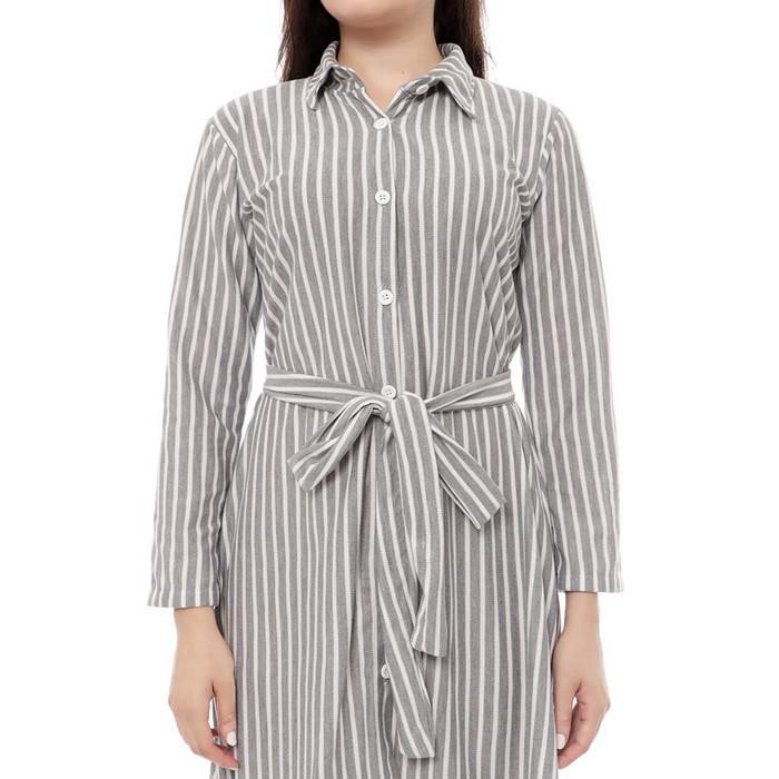 D8 Yoenik Apparel Danilla Shirt Dress Light Gray M14721 R57S4