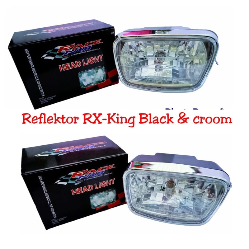 Reflektor Headlamp Lampu Depan Rx king RX-K RX-S oval Hitam cromee