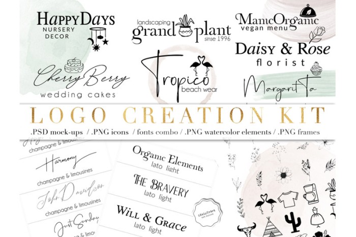 Logo Creator Kit Diy Logo - Photoshop &amp; Illustrator