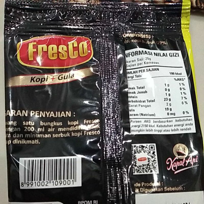 PROMO Fresco Kopi + Gula 1 renceng Promo isi 20 sachet