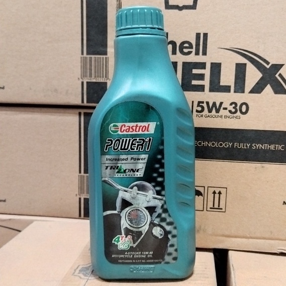 OLI MESIN MOTOR CASTROL POWER1 / POWER 1 TRIZONE KEMASAN LAMA 1 LITER