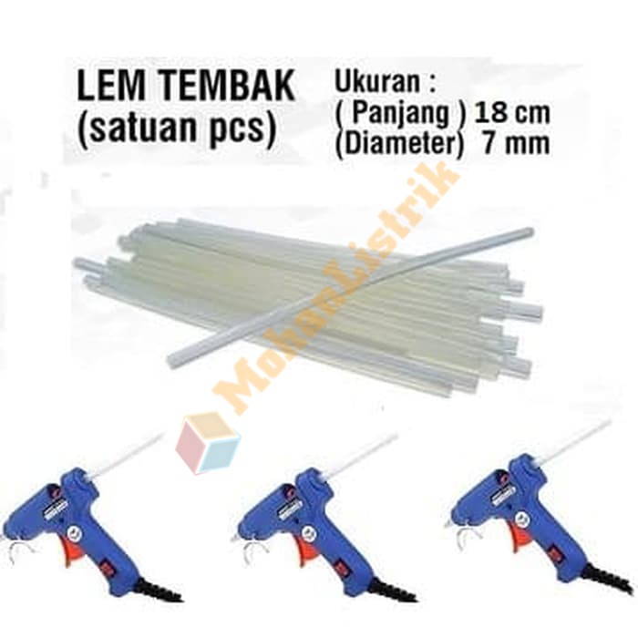 Lem Lilin Bakar Tembak Glue Gun 20 Cm Kecil Bakar Lem Lilin Putih