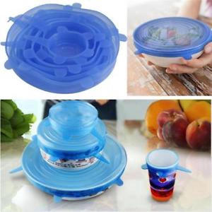 6Pcs / Set Penutup Stopper dengan Bahan Silikon Elastis untuk Dapur