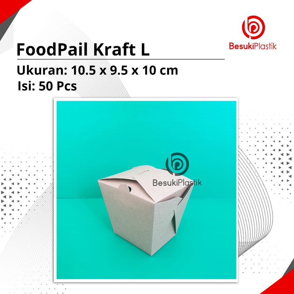 Food Pail Kraft L / Food Pail Coklat L / Food Pail LARGE/ Food Pail Kraft / Kraft TakeAway Box