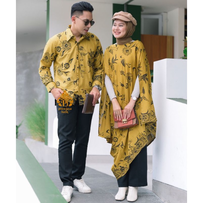 CPL ANGSAKUNING Batik Kaftan Paris set Kemeja Batik Solo Pria Lengan Panjang