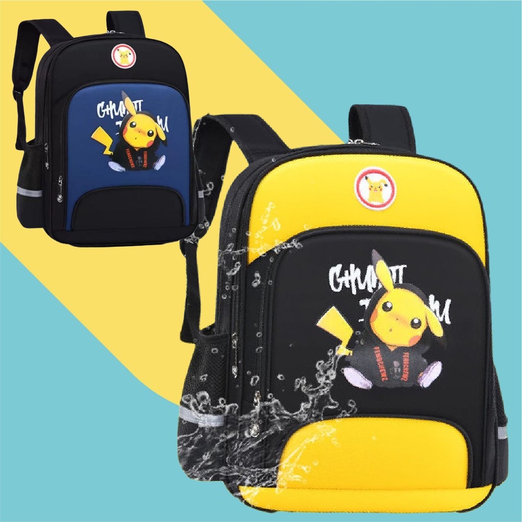 BDKR_TAS - Tas Ransel Anak Laki Laki Pokemon Pikachu Tas Sekolah Anak TK SD SMP Tas Anak Cowok Pokeball