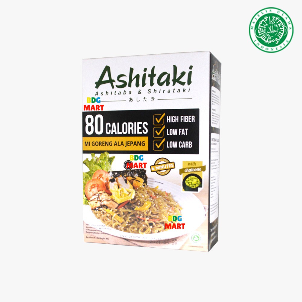 

Ashitaki 80 Calories Mi Goreng Ala Jepang Mi Instan Rendah Kalori Halal MUI - 68gr