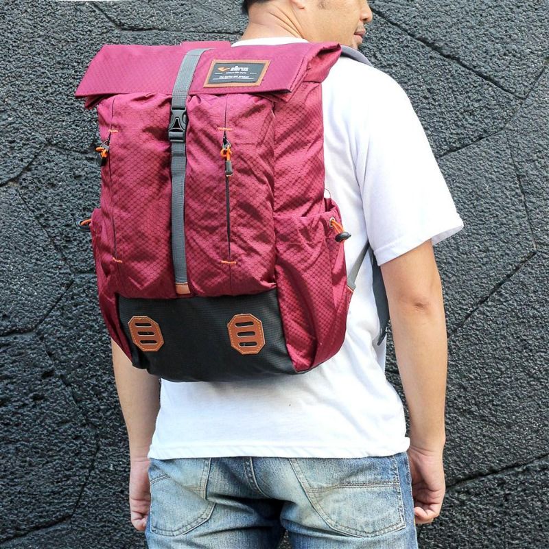 AUTHENTIC Tas Ransel Pria Cowok Besar Semi Carier 40 L Punggung Pria Kuliah Kerja Hiking Gunung Travel Bag Backpack Outdor