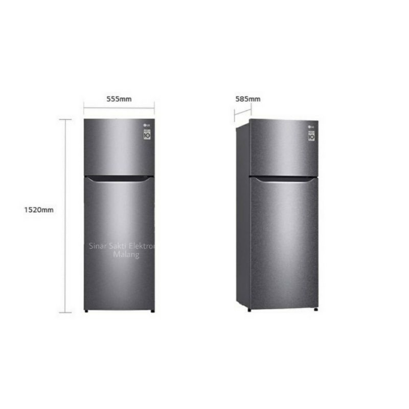 Kulkas LG 2 Pintu GNB 215 SQMT 215SQMT GNB215SQMT Smart Inverter Lemari Es Garansi Malang