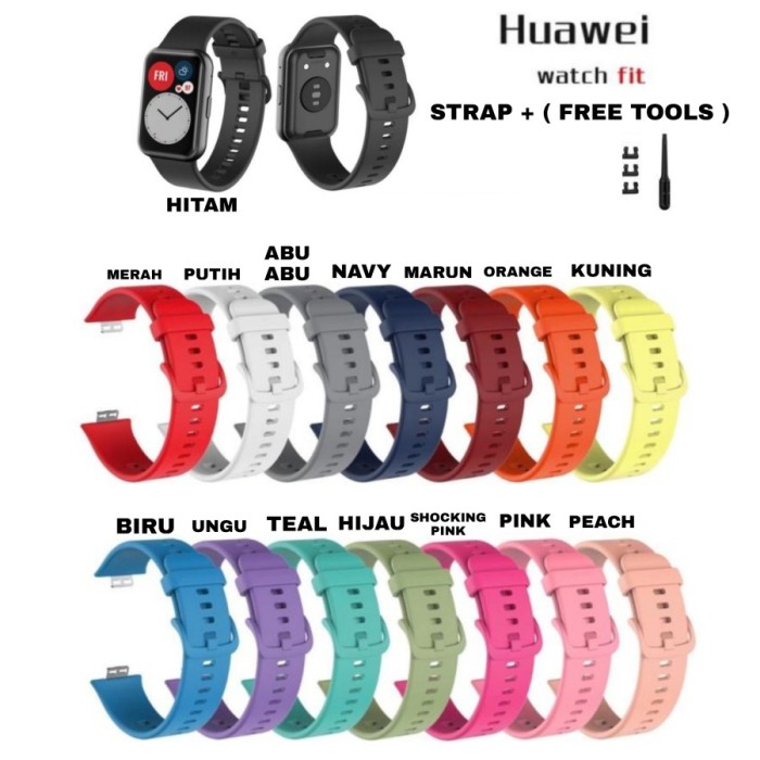 HUAWEI WATCH FIT STRAP TALI JAM HUAWEI WATCHFIT SMART WATCH - Hitam