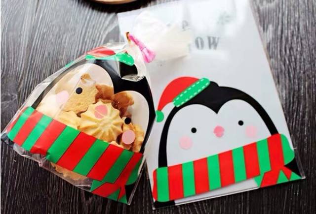 10 pcs Plastik natal Christmas santa Claus/ plastik cookies natal/ plastik souvernir