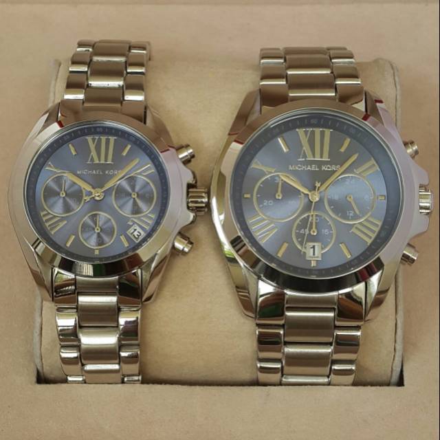 PROMO DISKON JAM TANGAN COUPLE MK RANTAI SILVER