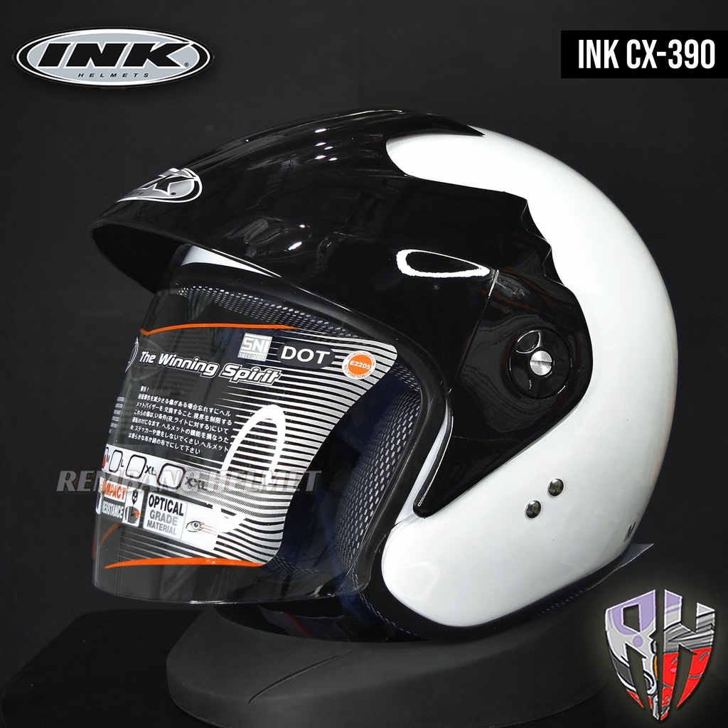 Helm Half Face Model Seperti INK BATMAN CX390 SOLID Untuk Pria Dan Wanita -BUKAN HELM INK ORIGINAL Free Packing DUS