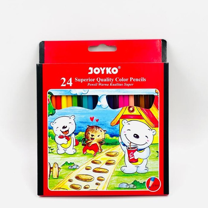 

Pensil Gambar Warna Joyko 24 Warna Color Panjang CP-24PB CP 24PB