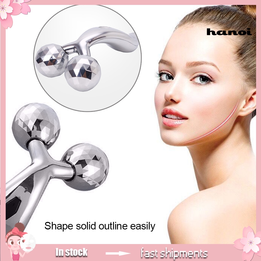 HQTM_3D Y Shape Massage Roller V Face Lifting Firming Anti Wrinkle Eye Massager Device