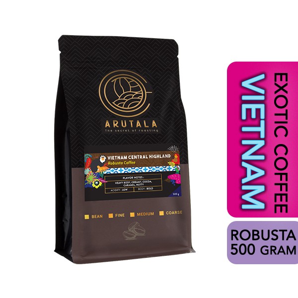 

ARUTALA Kopi Vietnam Central Highland Robusta 500 Gram - Biji