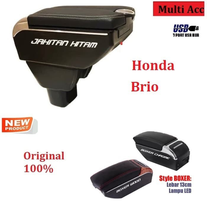 Console Box Honda Brio 2012 - 2018 + USB Original Best Quality