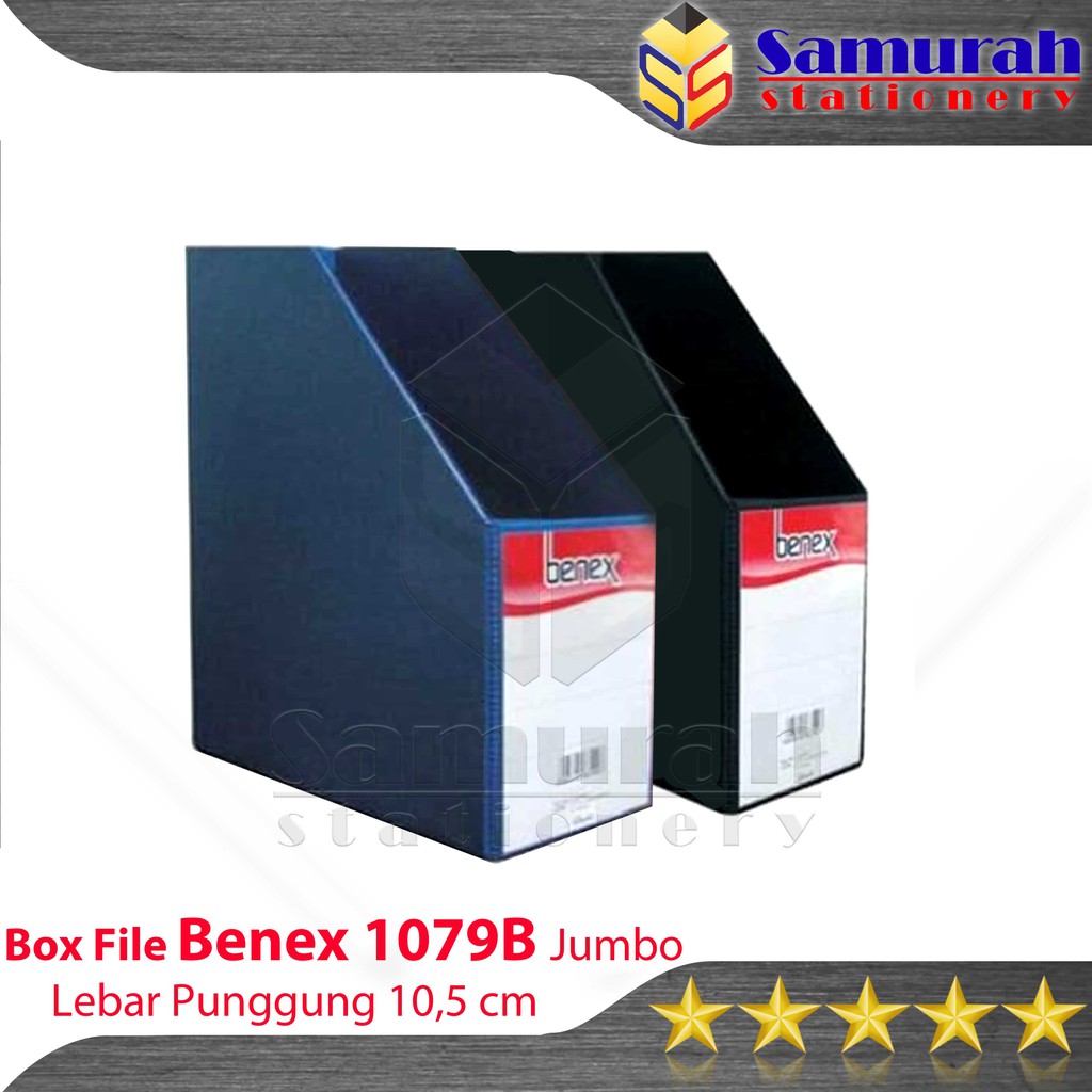 

Box File Lipat Benex 1079B Warna Hitam - Biru / Rak Stand Jumbo Lebar 10,5 cm Produk Bambi