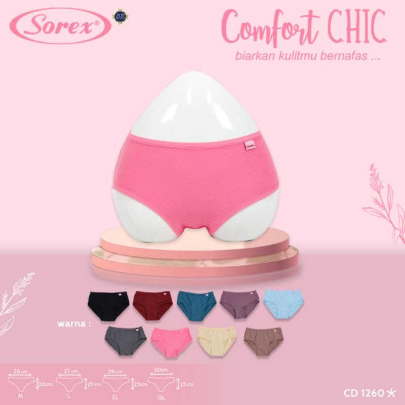 KL | CELANA DALAM WANITA SOREX BERPORI COMFORT CHIC ART 1260