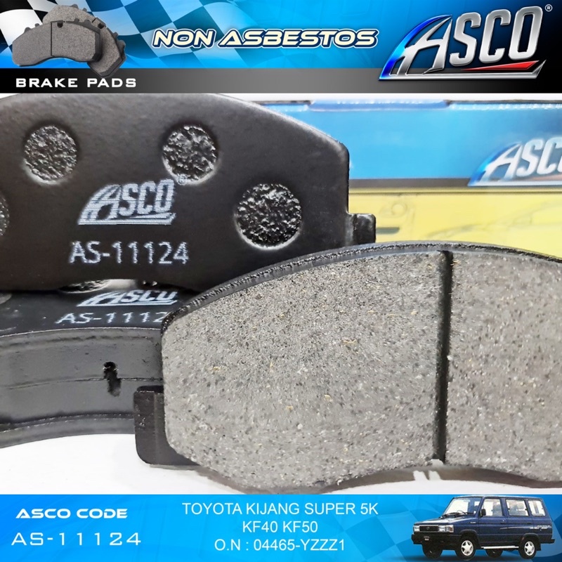 Brake Pad Kampas Rem Depan Kijang Super 5K ASCO PN : AS-11124