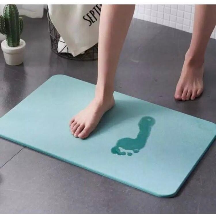 Keset Kamar Mandi / Keset Kaki Ajaib Cepat Kering Anti Bakteri Diatomite Bath Mat